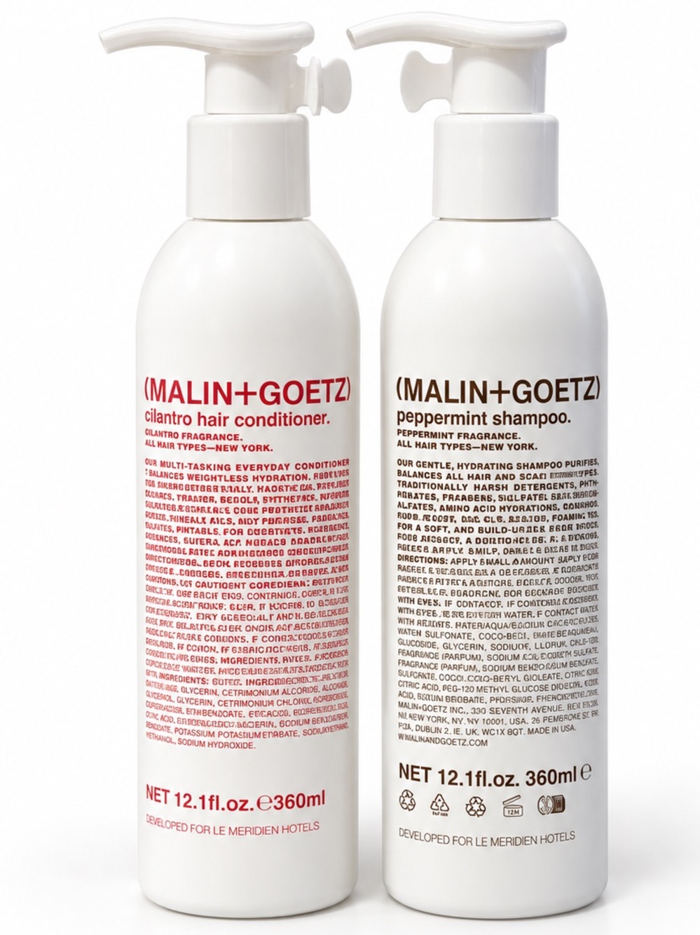 Italian MALIN+GOETZ Shampoo & Conditioner Set | Full Size | Hotel Exclusive - Picture 6 of 7